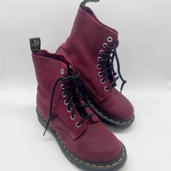 Dr. Martens 1460 Pascal Leather Boot Cherry Glitter Ray US Size 5 - Picture 5 of 16